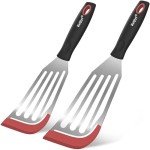 Silicone Edge Fish Spatula Turner Set of 2