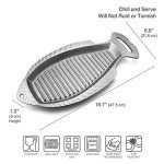 Gourmet Grilling Pan for Fish - 18.5-Inch