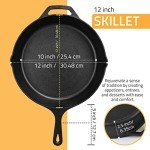 12-Inch Pre-Seasoned Cast Iron Frying Pan