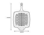 10.5-Inch Pre-Seasoned Cast Iron Grill Pan