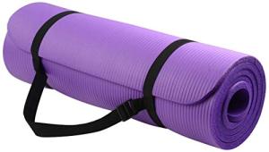 BalanceFrom Purple Anti-Tear Yoga Mat with Strap