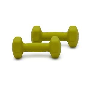 Green Neoprene Dumbbells Set of 2 - 2.3kg