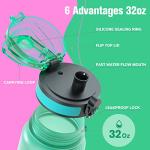 32oz Motivational Water Bottle with Time Marker