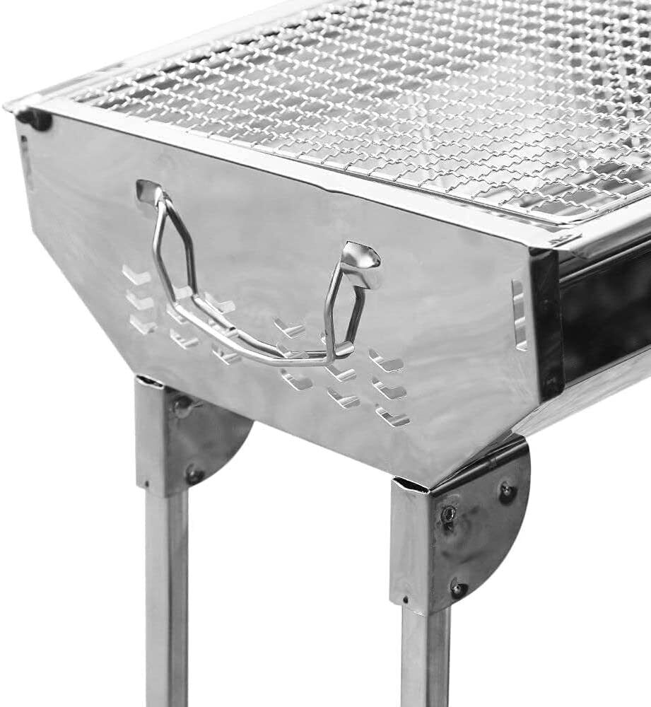 Portable Stainless Steel Charcoal Grill for Camping