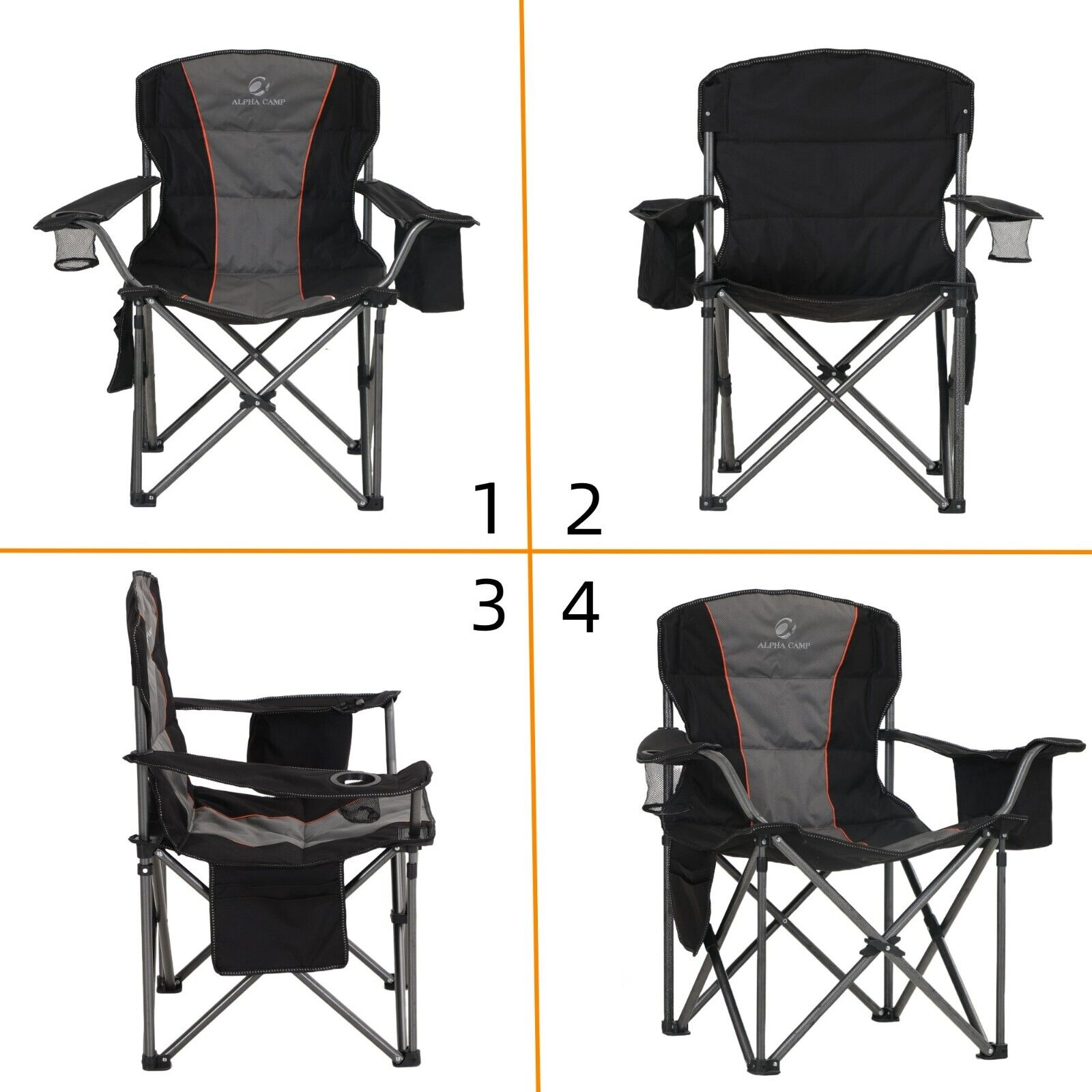 ALPHA CAMP Oversized Heavy Duty Folding Chair