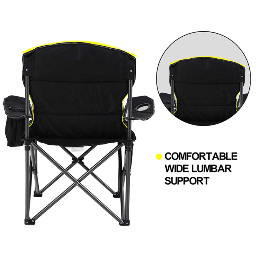 ALPHA CAMP Oversize Outdoor Folding Chair with Cup Holder