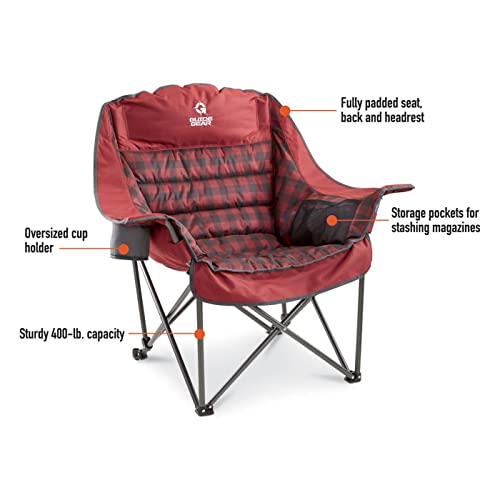 Oversized XL Padded Camping Chair for Outdoor Adults