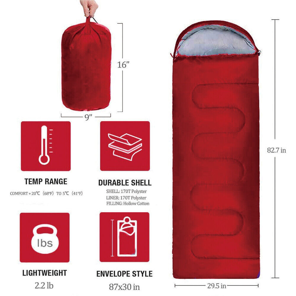 4-Season Waterproof Sleeping Bag for Camping