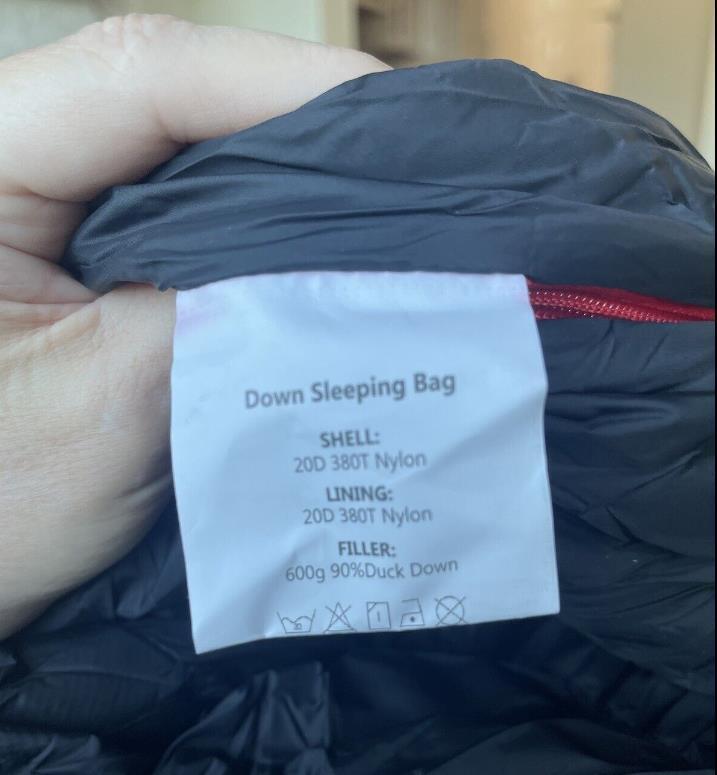 Lightweight 3-Season 600g White Duck Sleeping Bag