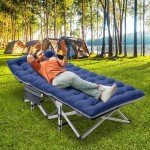ABORON Camping Cot with Mat and Carry Bag