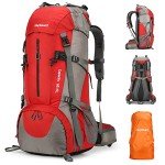 King'sGuard 50L Waterproof Hiking Backpack with Rain Cover