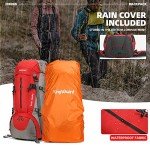 King'sGuard 50L Waterproof Hiking Backpack with Rain Cover