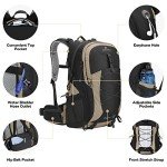 Khaki 40L Unisex Hiking Daypack Backpack