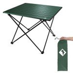 Portable Lightweight Aluminum Camping Table - Green