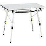 Lightweight Folding Aluminum Camping Table with Adjustable Legs
