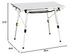 Lightweight Folding Aluminum Camping Table with Adjustable Legs