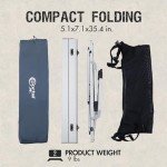 Lightweight Folding Aluminum Camping Table with Adjustable Legs