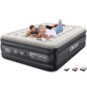 OhGeni 18" Queen Air Mattress with Built-in Pump
