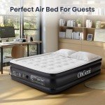 OhGeni 18" Queen Air Mattress with Built-in Pump