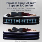 OhGeni 18" Queen Air Mattress with Built-in Pump