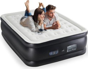 Sweetcrispy 18" Queen Air Mattress with Built-in Pump
