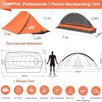 Camppal 1-Person Lightweight 4-Season Backpacking Tent