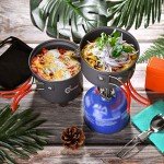 Odoland Lightweight Camping Cookware Set, 6 Pieces