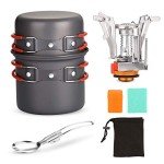 Odoland Lightweight Camping Cookware Set, 6 Pieces