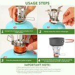 KUBQLIG Portable Camping Stove with Piezo Ignition