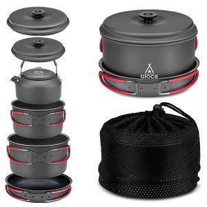Compact Camping Cookware Set with Carry Bag