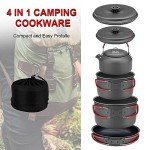 Compact Camping Cookware Set with Carry Bag