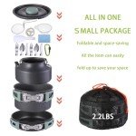 Portable 15-Piece Camping Cookware Set