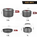 Lightweight 13-Piece Aluminum Camping Cookware Set