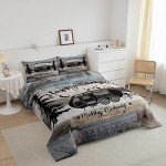Rustic Camping Comforter Set for Kids - Queen