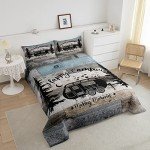 Rustic Camping Comforter Set for Kids - Queen