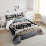 Rustic Camping Comforter Set for Kids - Queen