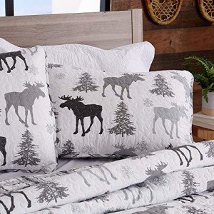 Wilderness Collection Moose Gray Bedding Set