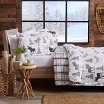 Wilderness Collection Moose Gray Bedding Set