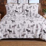 Wilderness Collection Moose Gray Bedding Set