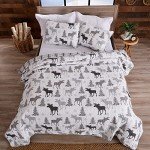Wilderness Collection Moose Gray Bedding Set