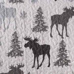 Wilderness Collection Moose Gray Bedding Set