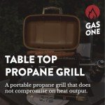 Portable Tabletop Propane Grill with Heat Resistant Handles