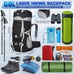 60L Waterproof Hiking Backpack for Camping and Travel