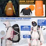 60L Waterproof Hiking Backpack for Camping and Travel