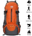 Esup 50L Lightweight Hiking Backpack with Rain Cover