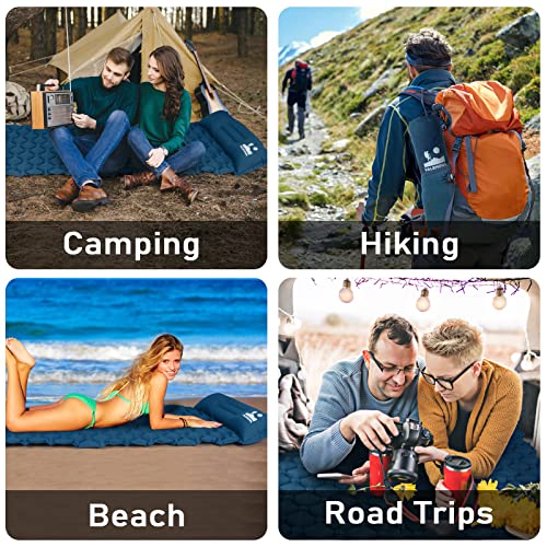 VALEHOWL Inflatable Sleeping Pad with Pillow, 79" x 27