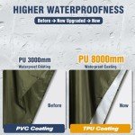 Anyoo Lightweight Waterproof Rain Poncho for Hiking