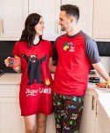 Funny V-Neck Camping Pajama Nightgown for Women