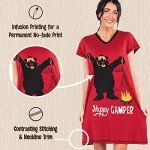 Funny V-Neck Camping Pajama Nightgown for Women
