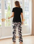 Ekouaer Women's Floral Short Sleeve Pajama Set